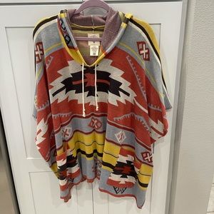 Billabong Aztec Southwest Tribal Hooded Poncho